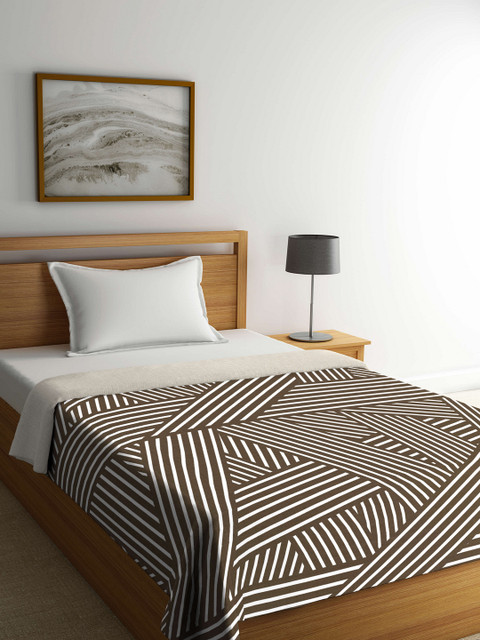 

Portico New York Brown Abstract AC Room 120 GSM Single Bed Comforter