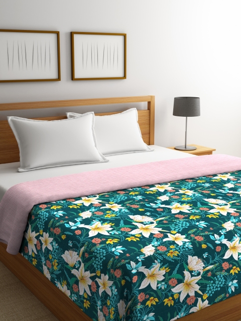 

Portico New York Green Floral AC Room 120 GSM Double Bed Comforter