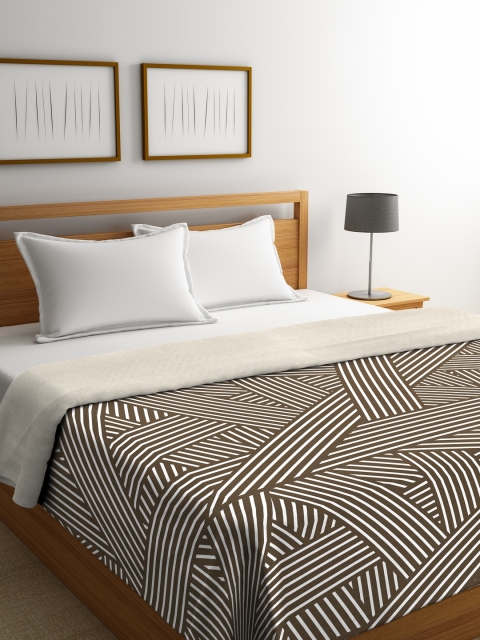 

Portico New York Brown & White Geometric AC Room 120 GSM Double Bed Comforter