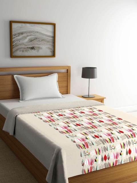 

Portico New York Beige Floral AC Room 120 GSM Single Bed Comforter