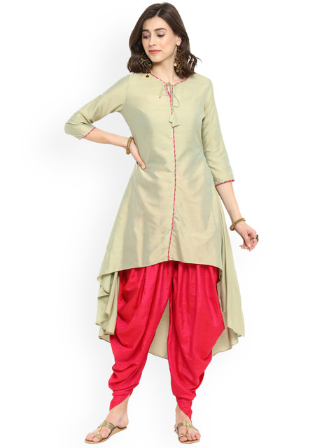 

Abhishti Women Green High-low Kurta
