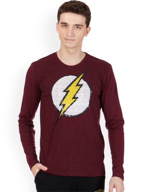 

Free Authority Men Maroon DC COMICS Printed T-shirt
