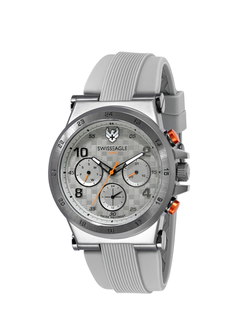 

Swiss Eagle Men Silver-Toned Analogue Watch SSE-9146-01