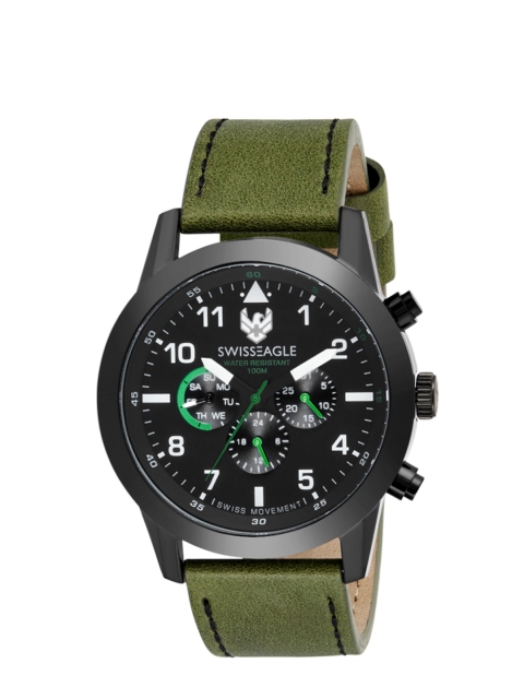 

Swiss Eagle Men Black Analogue Watch SE-9136-03