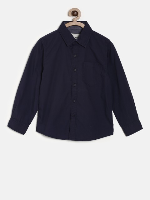 

Pepe Jeans Boys Navy Blue Solid Casual Shirt
