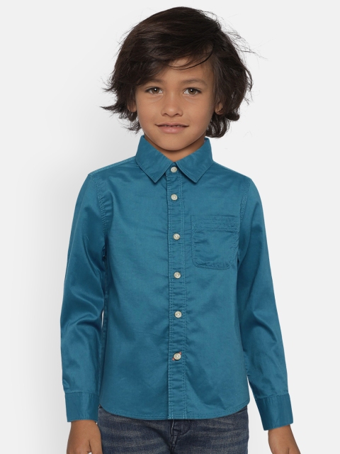 

Pepe Jeans Boys Blue Solid Casual Shirt