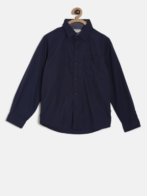 

Pepe Jeans Boys Blue Regular Fit Solid Casual Shirt