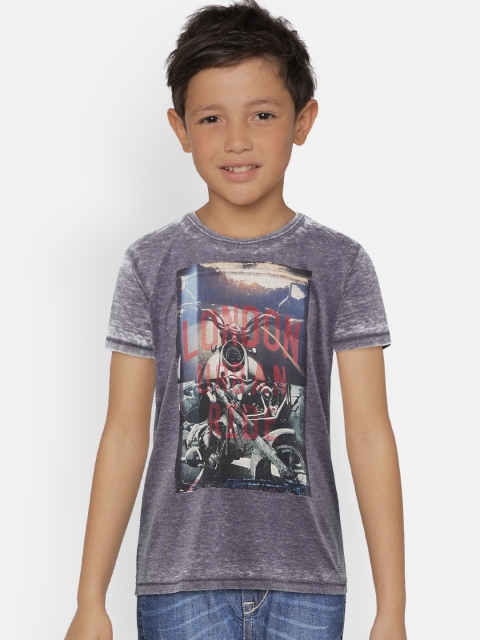 

Pepe Jeans Boys Grey Printed Round Neck T-shirt