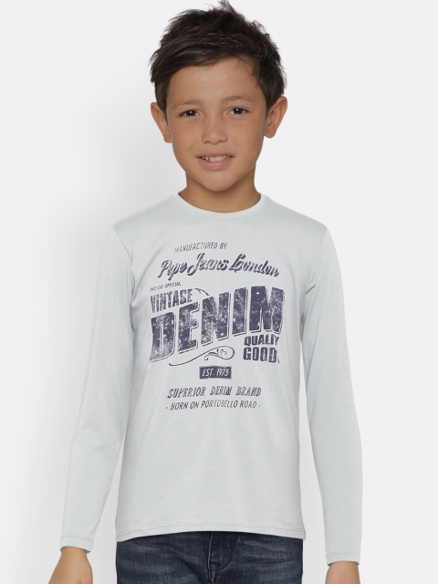 

Pepe Jeans Boys Grey Printed Round Neck T-shirt