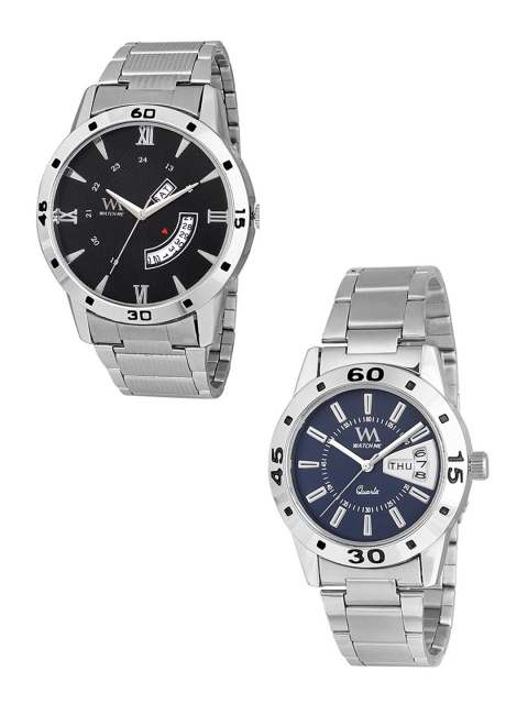 

WM Pack of His & Her Silver-Toned Analogue Watch Gift Set DDWM-042-DDWM-009-BU