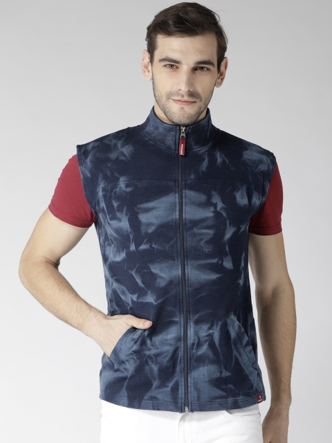 

Rodamo Men Navy Blue Dyed Tailored Jacket