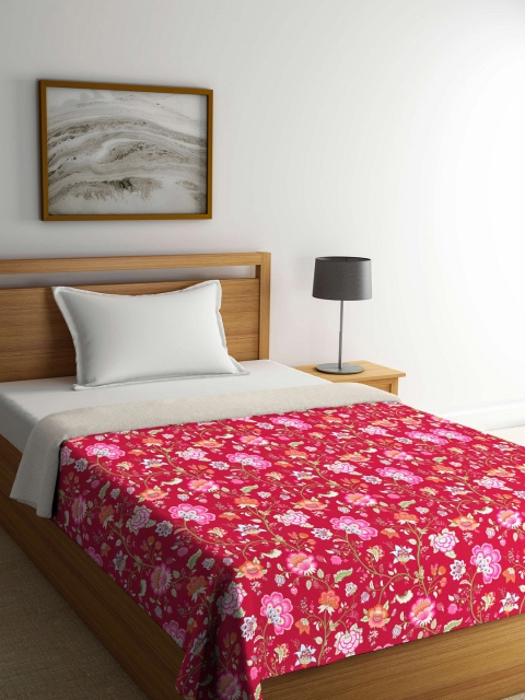 

Portico New York Multicoloured Floral AC Room 110 GSM Single Bed Dohar, Multi