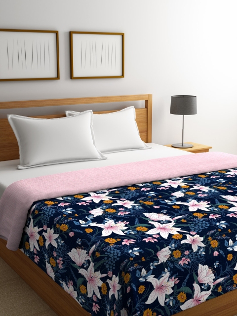 

Portico New York Multi-Coloured Floral AC Room 110 GSM Double Bed Dohar