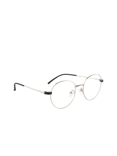 

Ted Smith Unisex Silver-Toned Solid Full Rim Round Frames