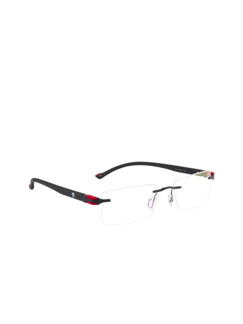 

Ted Smith Unisex Black & Red Solid Rimless Rectangle Frames TS-2493_C1