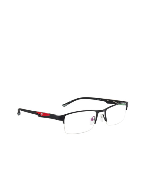 

Ted Smith Unisex Black Solid Half Rim Rectangle Frames TS-2491_C1