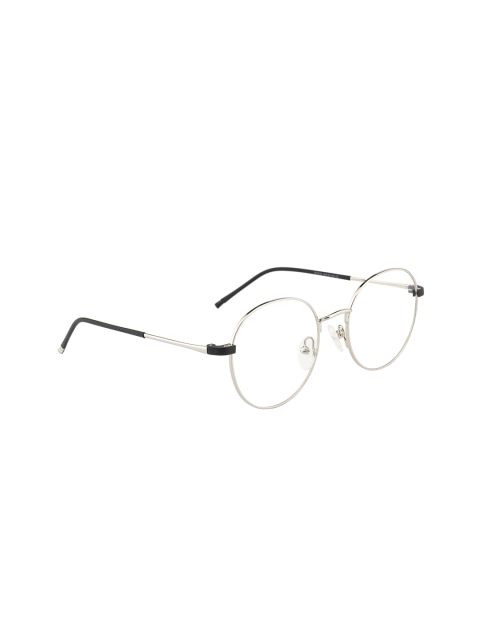 

Ted Smith Unisex Silver-Toned Solid Full Rim Round Frames