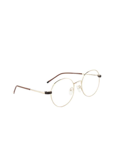 

Ted Smith Unisex Gold-Toned Solid Full Rim Round Frames