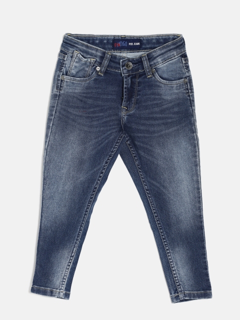 

Pepe Jeans Boys Blue Tapered Fit Mid-Rise Clean Look Jeans