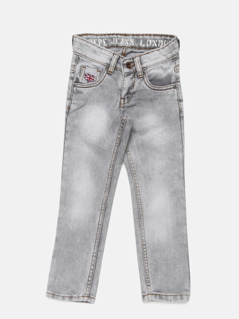 

Pepe Jeans Boys Grey Regular Fit Mid-Rise Clean Look Jeans