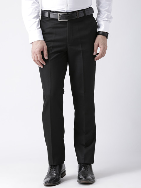 

hangup trend Men Black Regular Fit Solid Formal Trousers