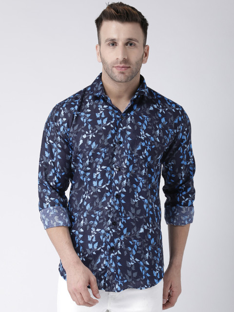 

hangup trend Men Blue Regular Fit Printed Casual Shirt