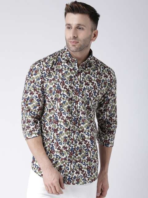 

hangup trend Men Multicolored Regular Fit Printed Casual Shirt, White