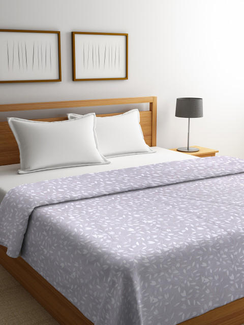 

Trident Grey Floral AC Room 210 GSM Single Bed Dohar