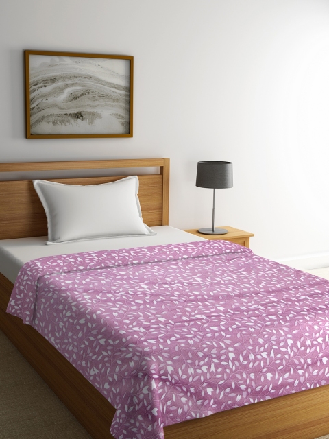 

Trident Pink Floral AC Room 210 GSM Single Bed Dohar