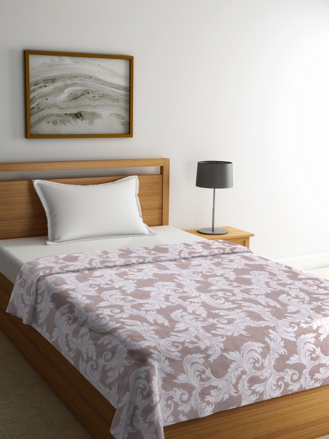 

Trident Brown Floral AC Room 210 GSM Single Bed Dohar