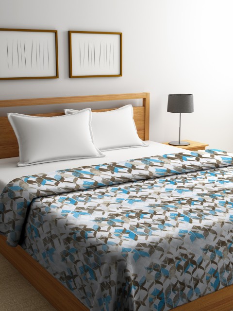 

Trident Brown & Blue Abstract AC Room 120 GSM Double Bed Comforter