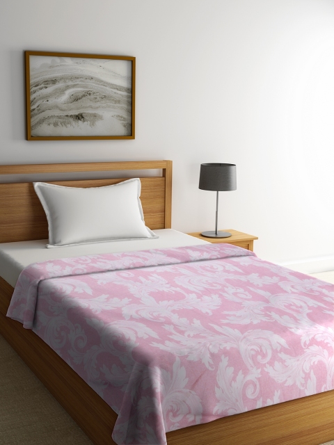 

Trident Pink Floral AC Room 210 GSM Single Bed Dohar