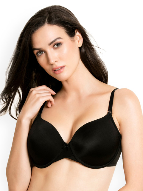 

Zivame Black Solid Underwired Lightly Padded T-shirt Bra