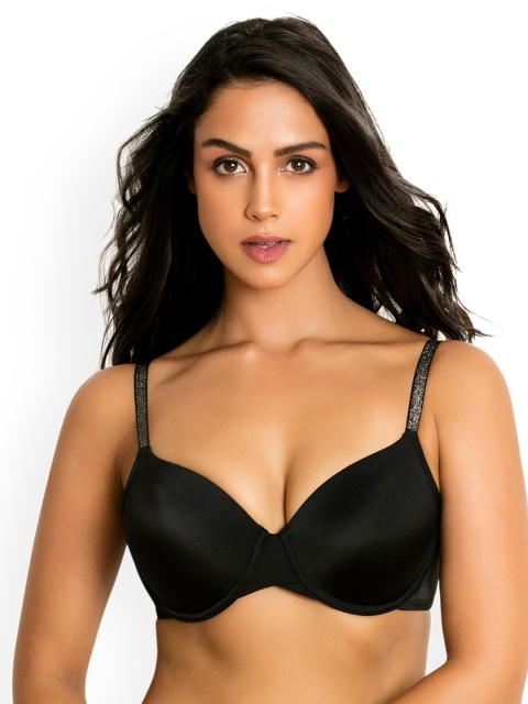 

Zivame Black Solid Underwired Lightly Padded Everyday Bra ZI0101V0X4BLACK