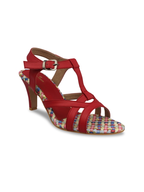 

pelle albero Women Red Solid Sandals