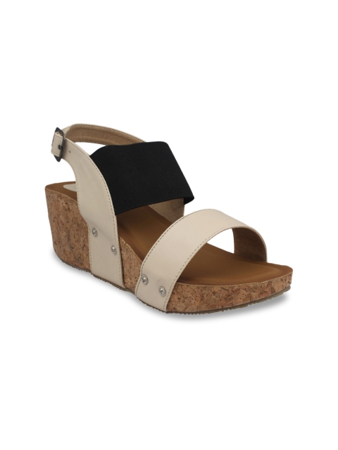 

pelle albero Womens Wedge Heel Sandals, Beige