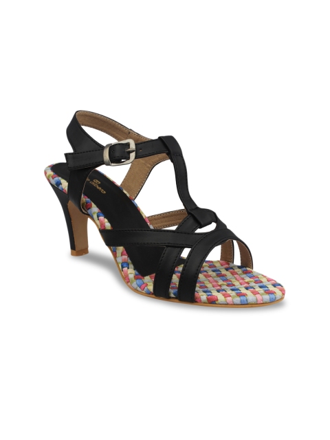 

pelle albero Women Black Solid Sandals