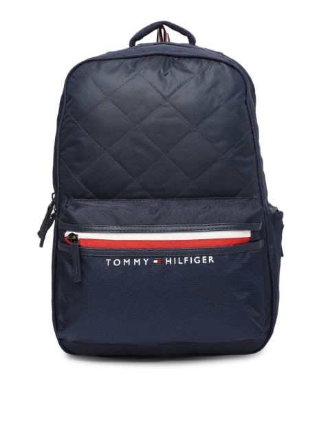 

Tommy Hilfiger Unisex Navy Blue Quilted Backpack