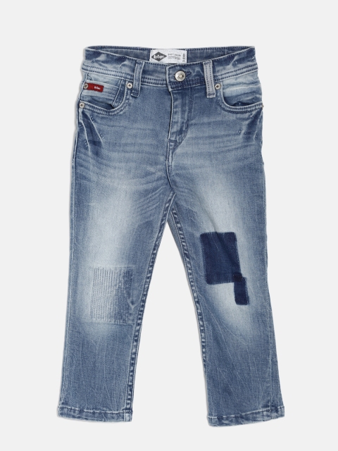 

Lee Cooper Boys Blue Patch Work Jeans