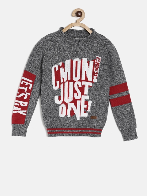 

Lee Cooper Boys Grey Solid Pullover