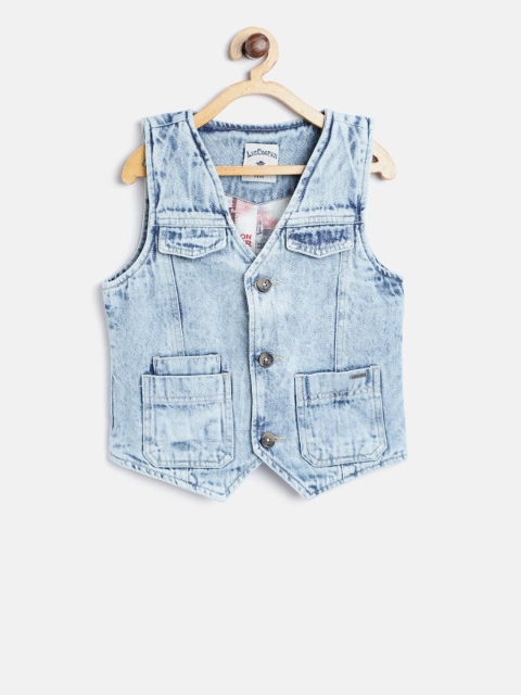 

Lee Cooper Boys Blue Washed Denim Pure Cotton Waistcoat