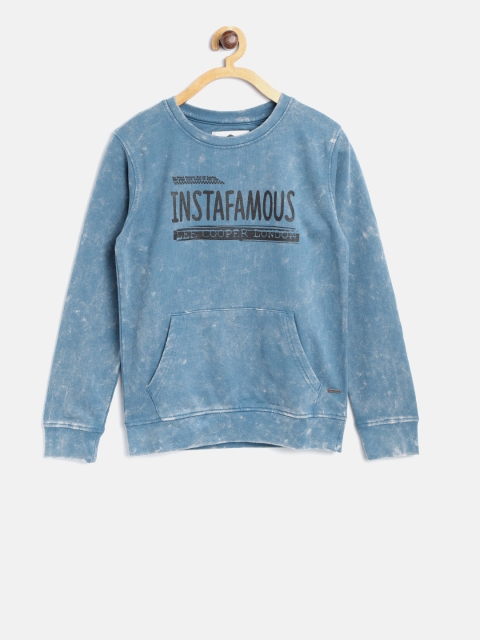 

Lee Cooper Boys Blue Solid Sweatshirt with Printed Detail