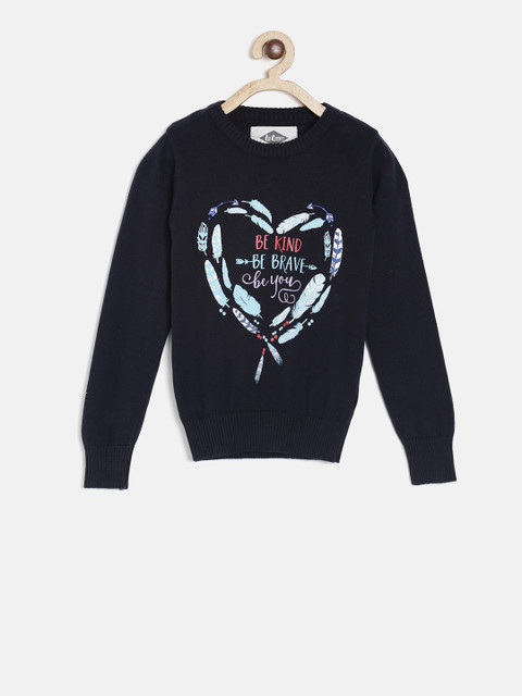 

Lee Cooper Girls Navy Blue Printed Sweatshirt