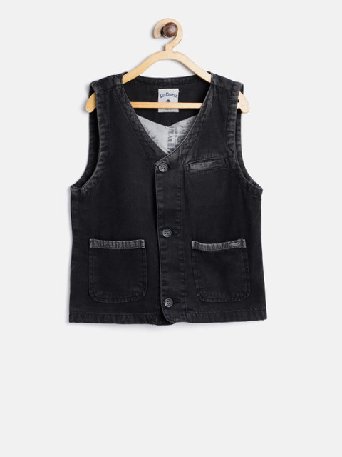 

Lee Cooper Boys Black Denim Pure Cotton Waistcoat