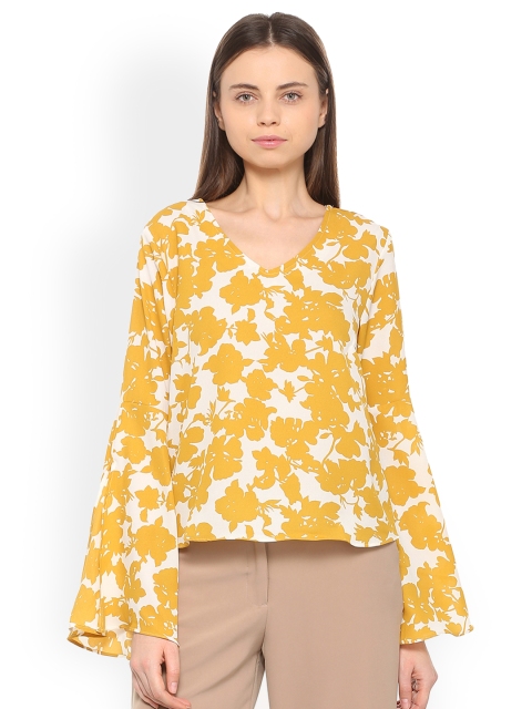 

Van Heusen Woman Women Yellow Printed Top
