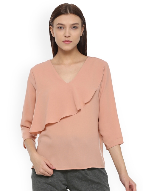 

Van Heusen Woman Women Peach Solid Top