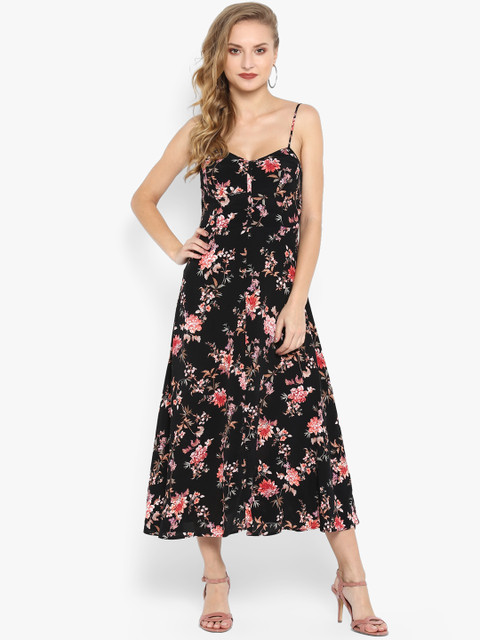 

Forever New Women Black Printed Fit and Flare Dress