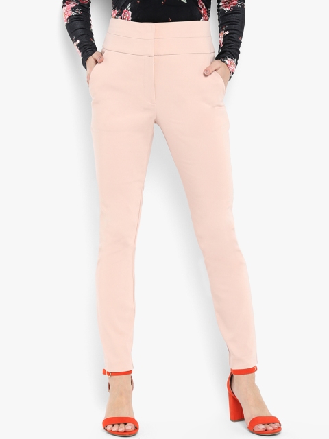 

Forever New Women Pink Slim Fit Solid Regular Trousers