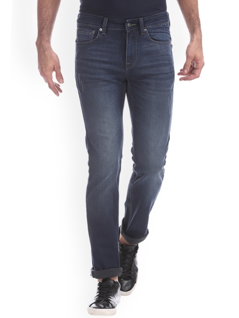 

Nautica Men Navy Blue Straight Fit Mid-Rise Clean Look Stretchable Jeans