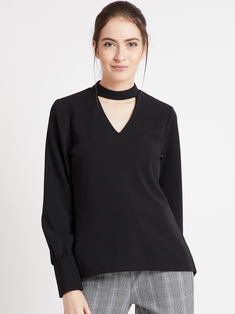 

COVER STORY Women Black Solid Top